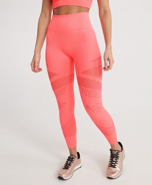 Superdry Training Contour Leggings Női Sportruházat Korall | WAVFJ4297